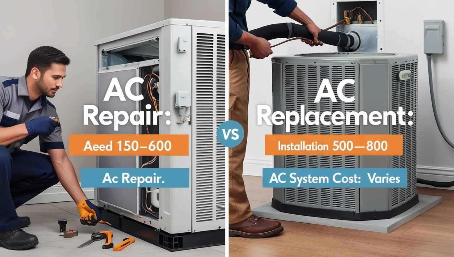 AC Repair Vs Replacement Comparison